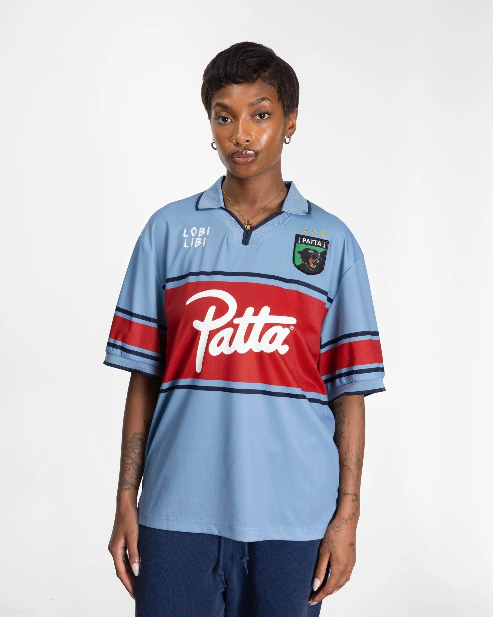 Patta Legacy Football Jersey (Faded Denim) - Patta