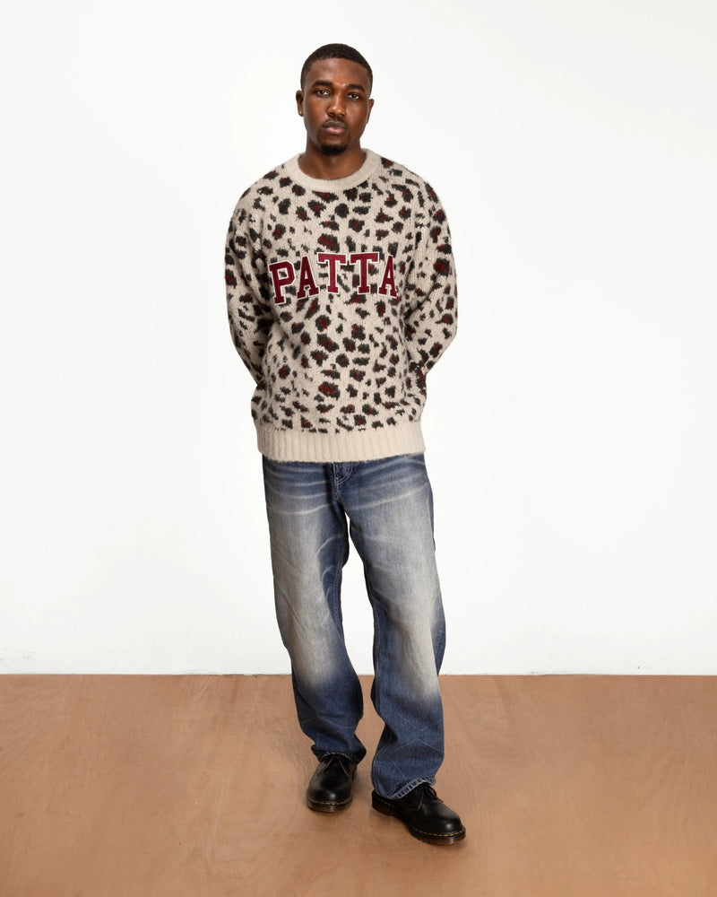 Patta Leopard Brushed Knitted Sweater (Multi) - Patta