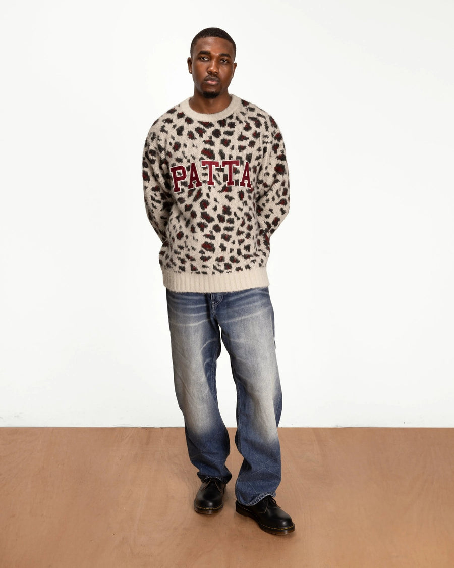 Patta Leopard Brushed Knitted Sweater (Multi) - Patta
