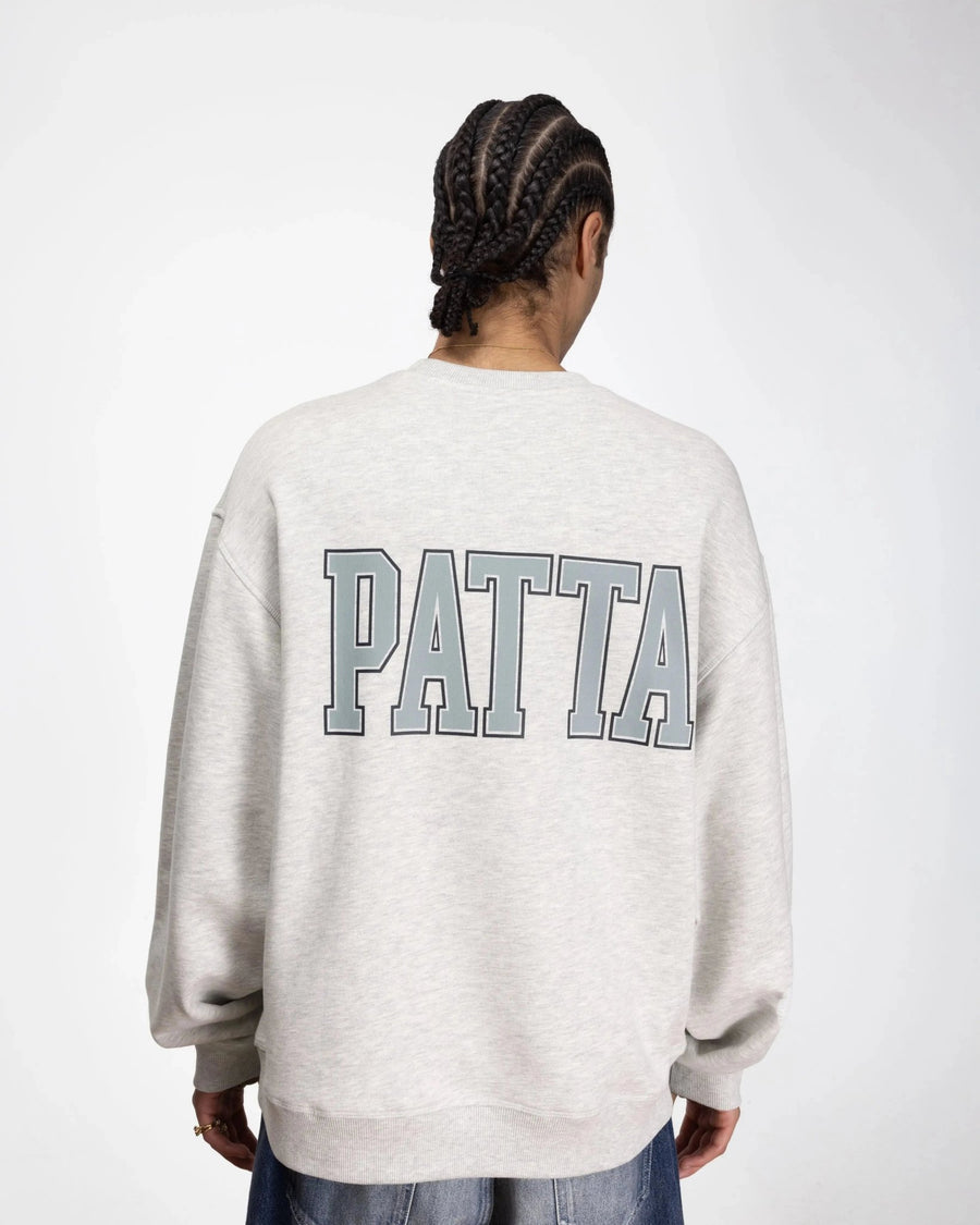 Patta Marina Crewneck Sweater (Light Grey Melange) - Patta