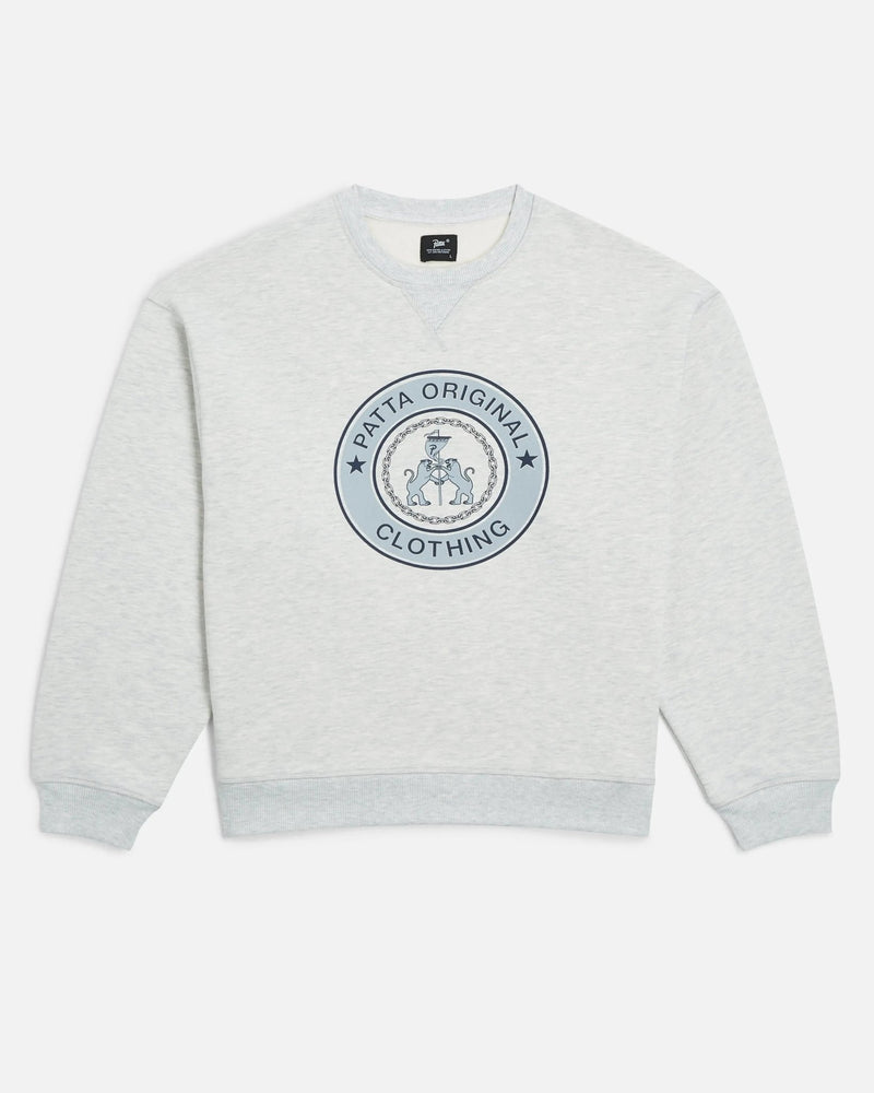 Patta Marina Crewneck Sweater (Light Grey Melange) - Patta