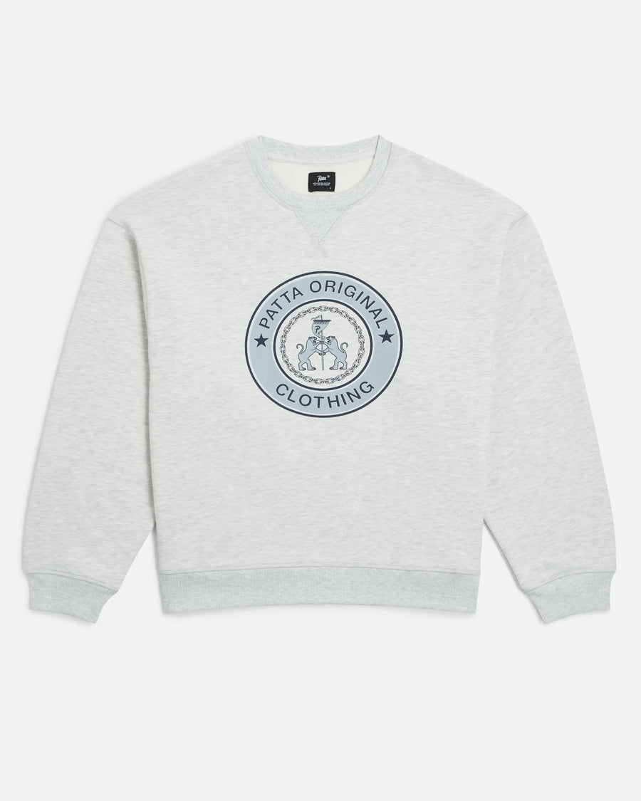 Patta Marina Crewneck Sweater (Light Grey Melange) - Patta