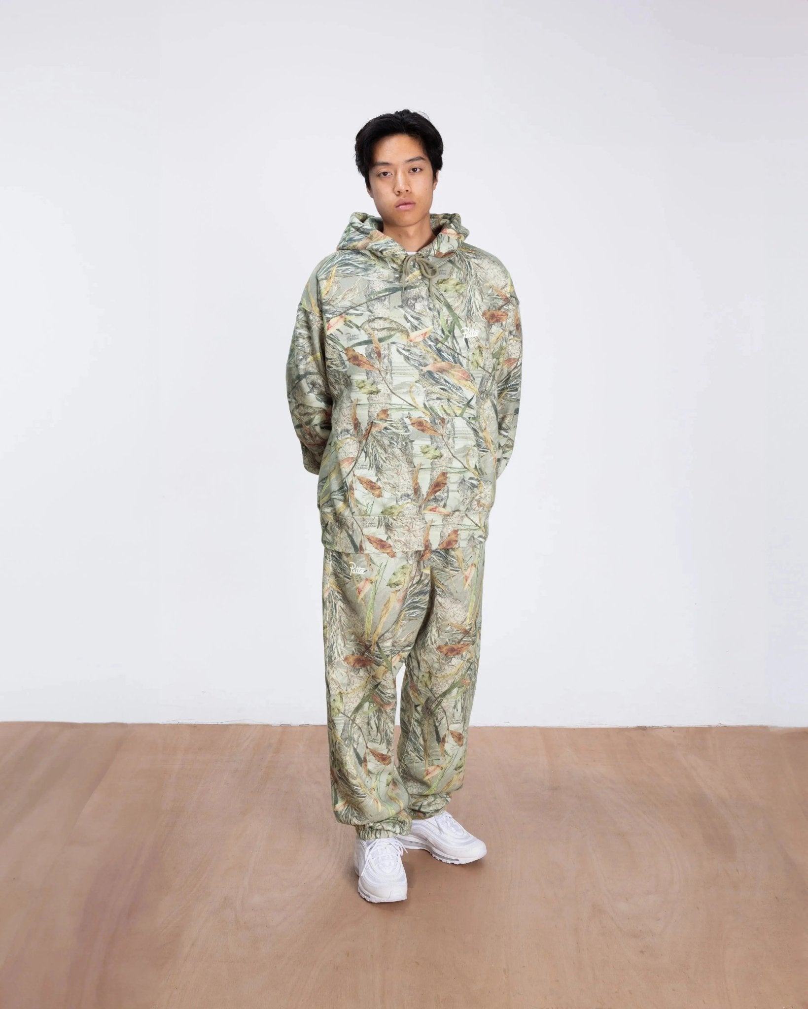 Patta Nature Print Boxy Hooded Sweater (Nature Print) - Patta