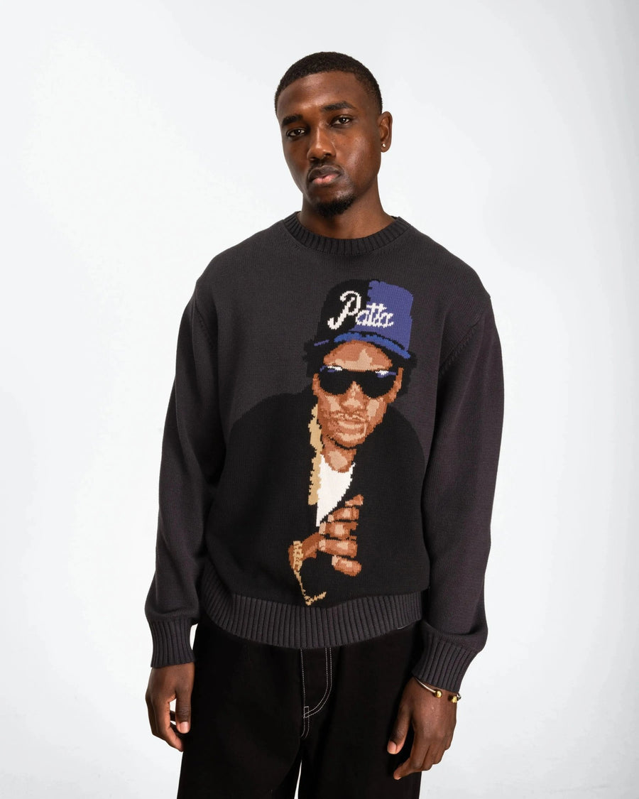Patta Old School Knitted Sweater (Moonless Night) - Patta