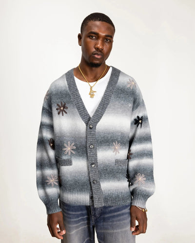 Patta Peace & Love Knitted Cardigan (Forged Iron) - Patta
