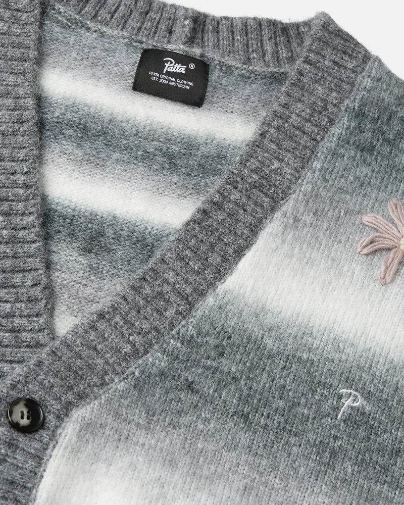 Patta Peace & Love Knitted Cardigan (Forged Iron) - Patta