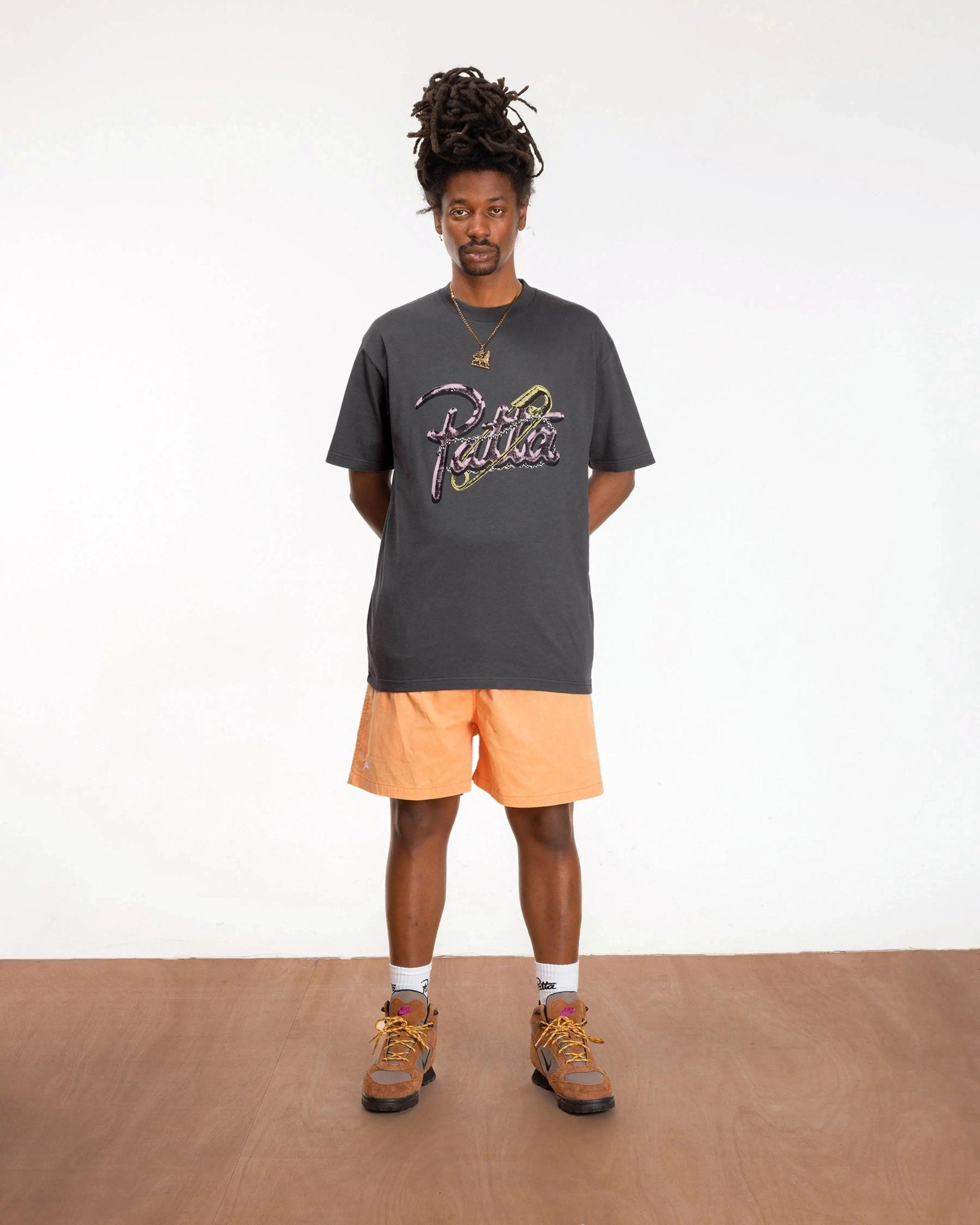 Patta Pinned T-Shirt (Forged Iron) - Patta