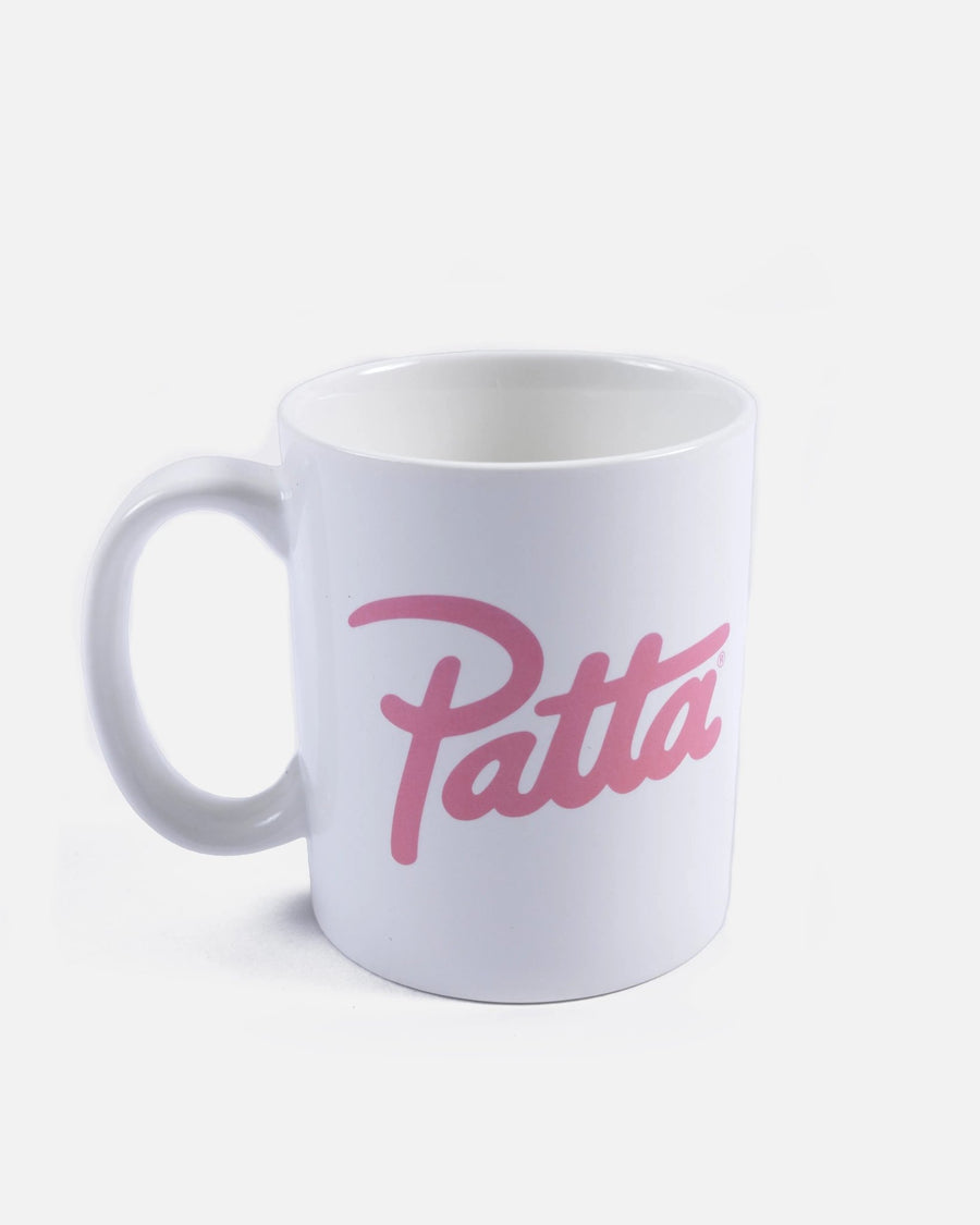 Patta Script Logo Mug (White/Pink) - Patta