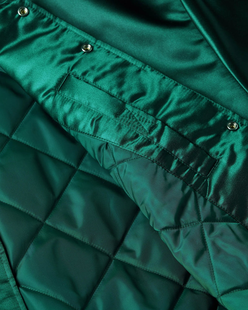 Patta Script Logo Satin Varsity Jacket (Bistro Green) - Patta