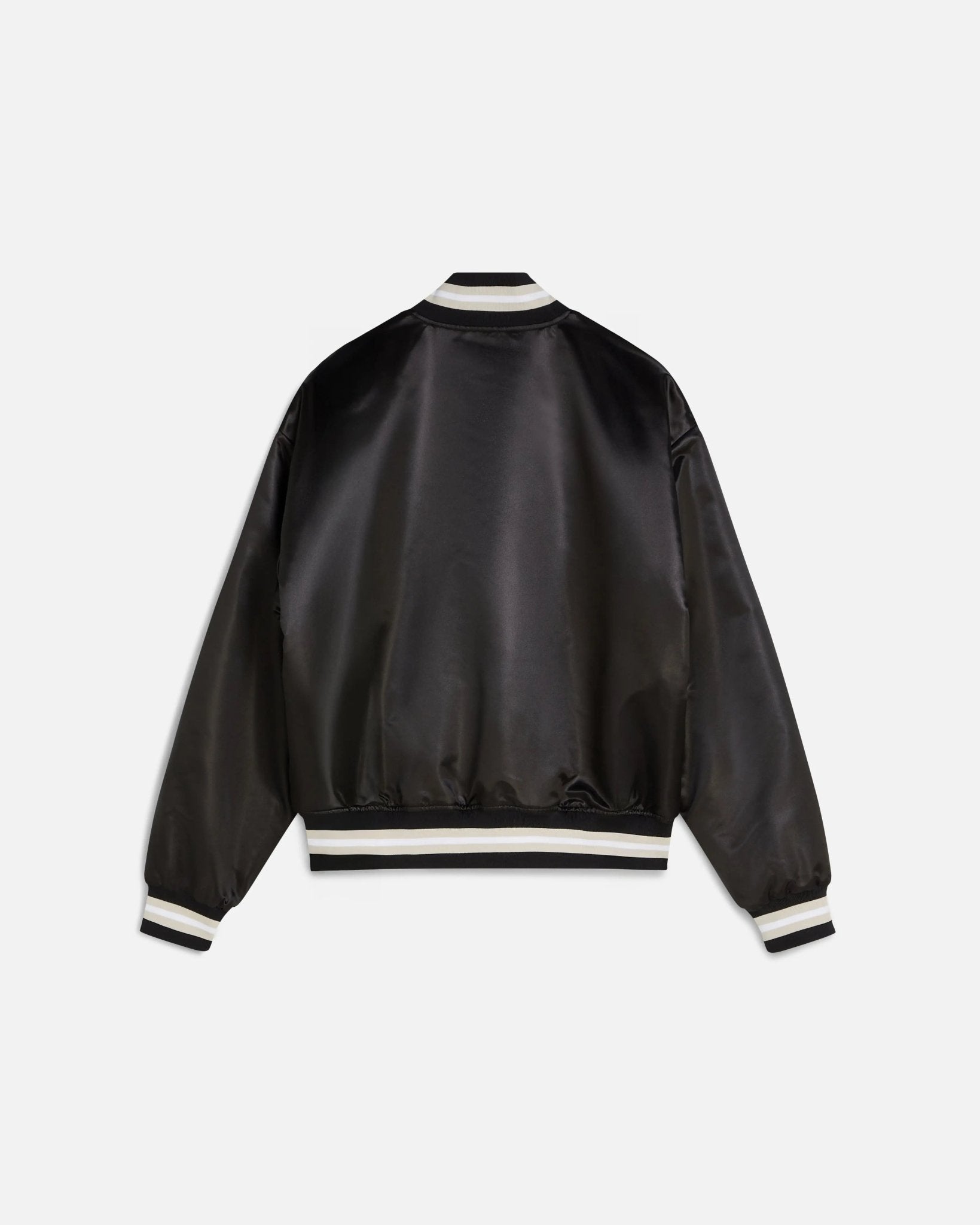 Patta Script Logo Satin Varsity Jacket (Black) - Patta