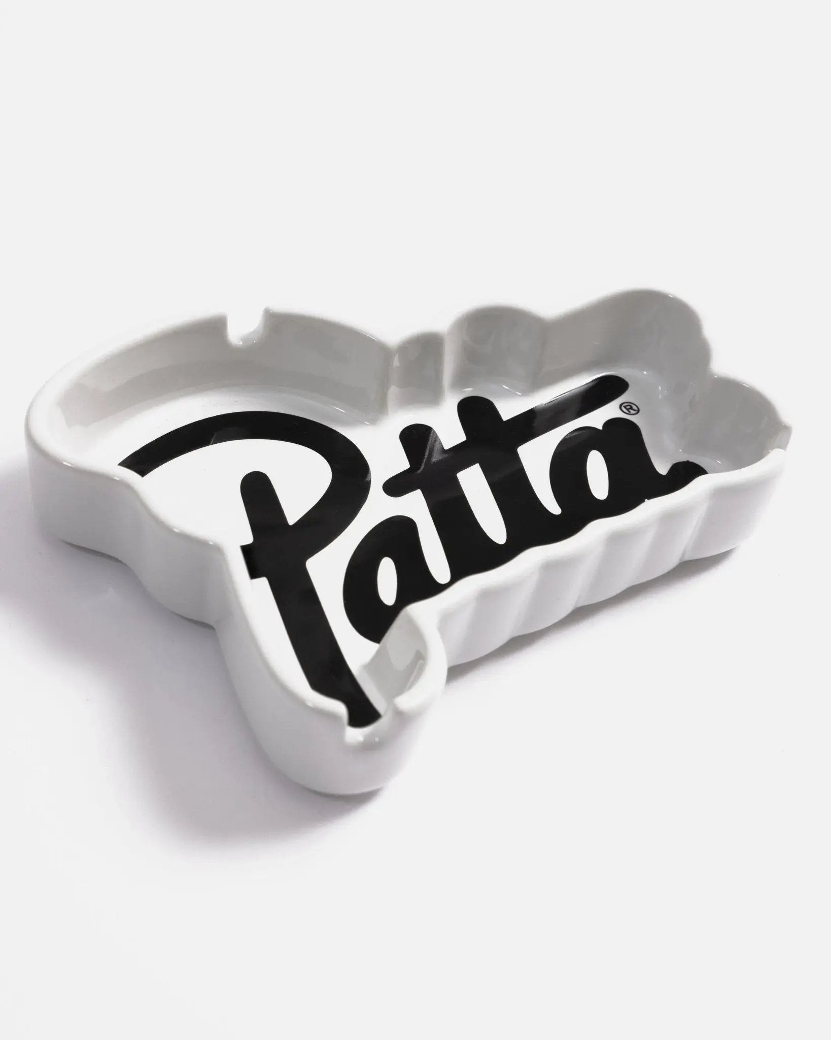 Patta Script Logo Shaped Ashtray (White/Black) - Patta