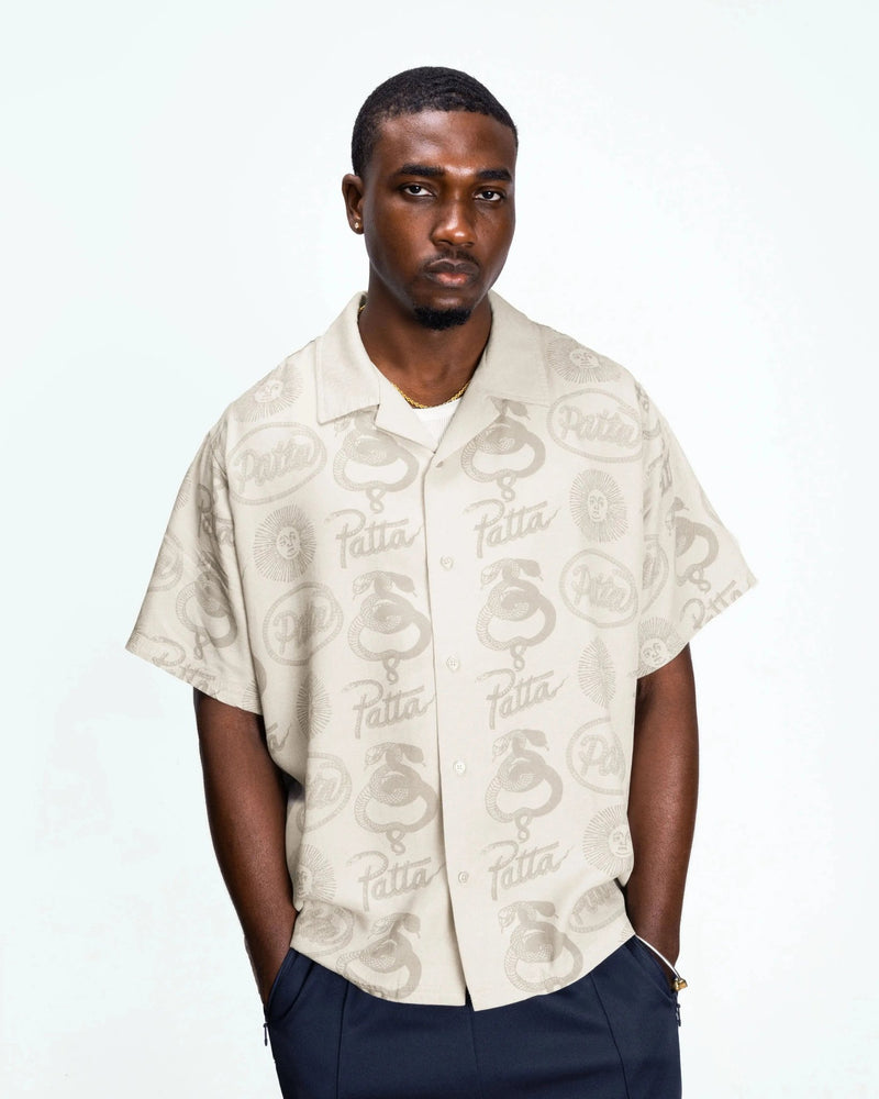 Patta Serpentes Summer Shirt (Pumic Stone) - Patta