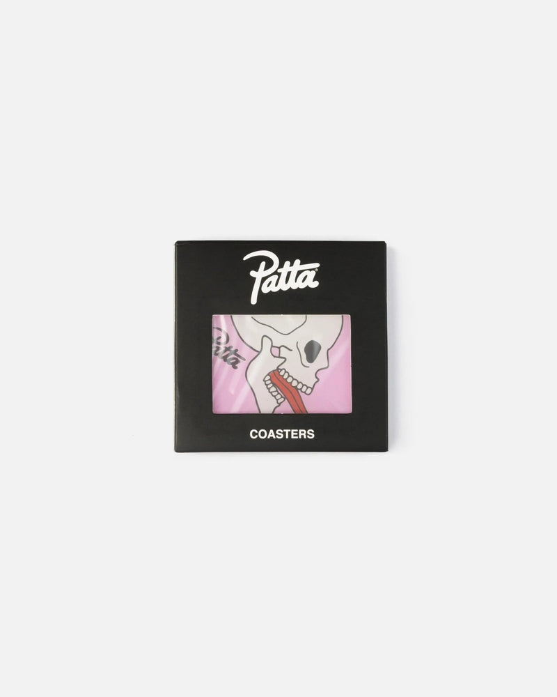 Patta Skull Coaster 4 - Pack (Pink/White) - Patta