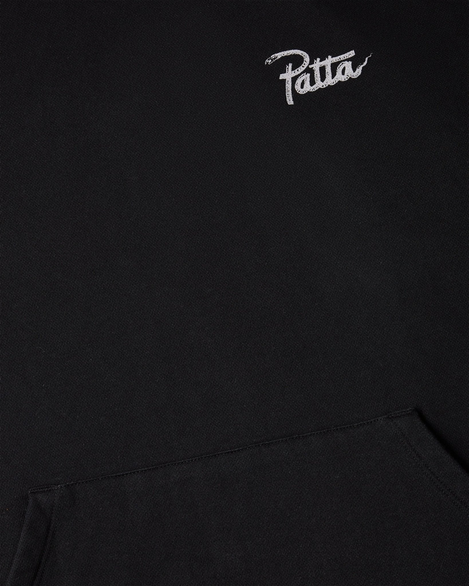 Patta Snake Heart Boxy Hooded Sweater (Black) - Patta