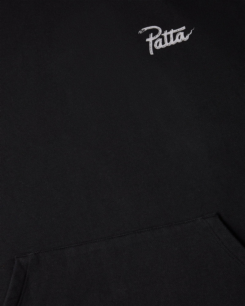 Patta Snake Heart Boxy Hooded Sweater (Black) - Patta