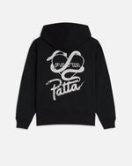 Patta Snake Heart Boxy Hooded Sweater (Black) - Patta