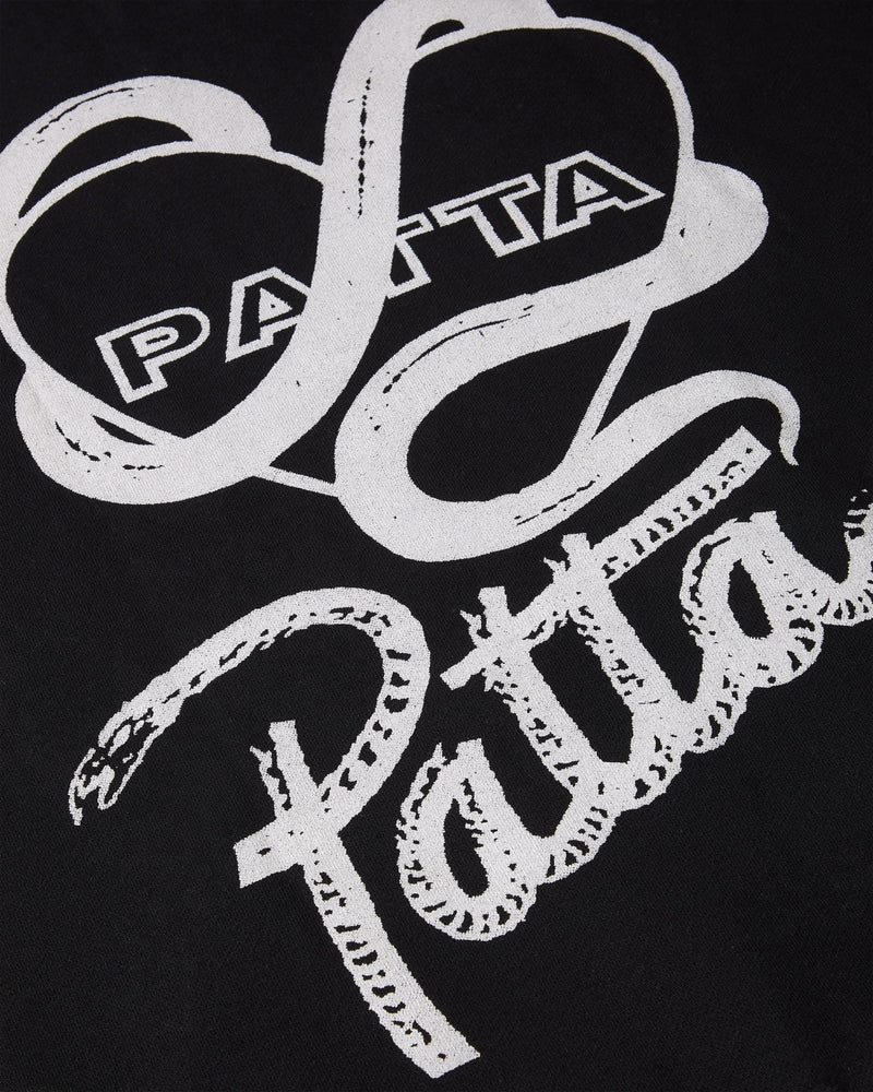 Patta Snake Heart Boxy Hooded Sweater (Black) - Patta