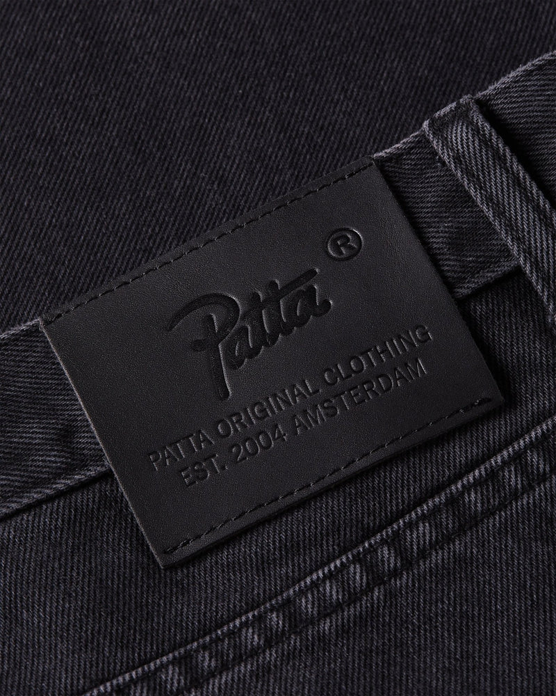 Patta Stonewash Baggy Denim Pants (Black) - Patta
