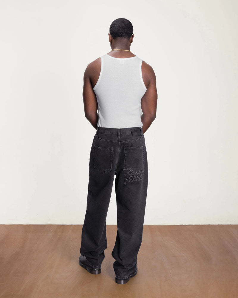 Patta Stonewash Baggy Denim Pants (Black) - Patta