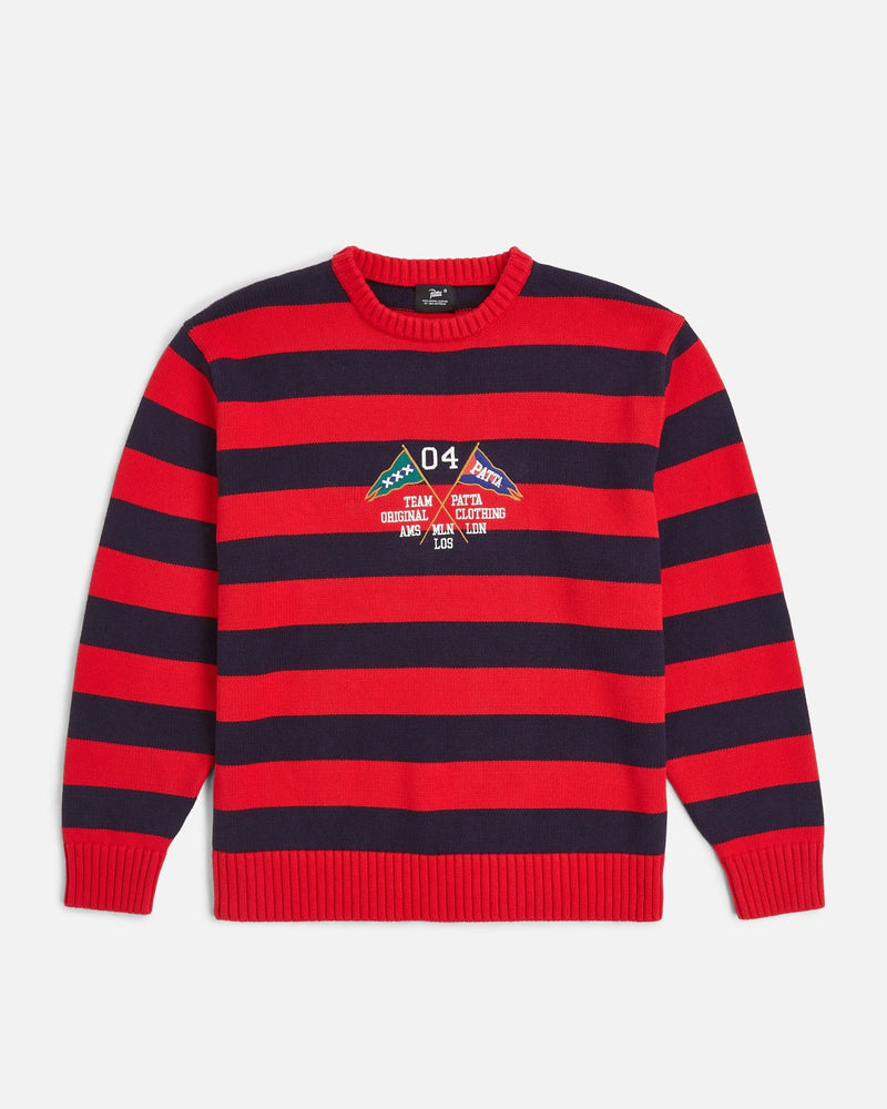 Patta Striped Flag Knitted Sweater (Multi) - Patta