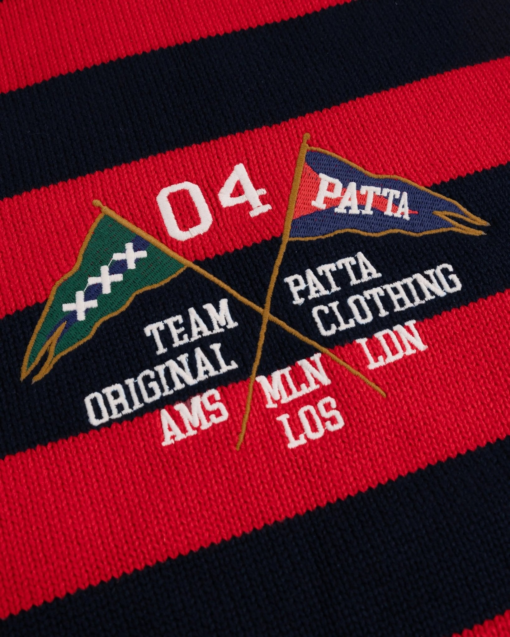 Patta Striped Flag Knitted Sweater (Multi) - Patta