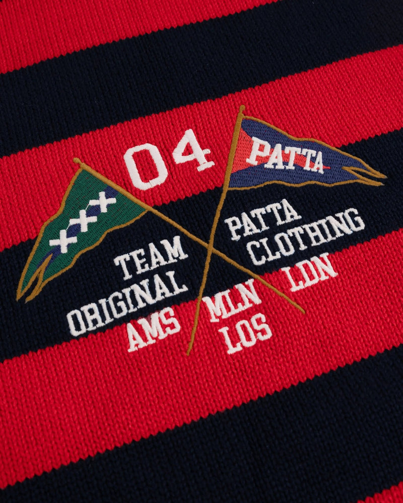 Patta Striped Flag Knitted Sweater (Multi) - Patta