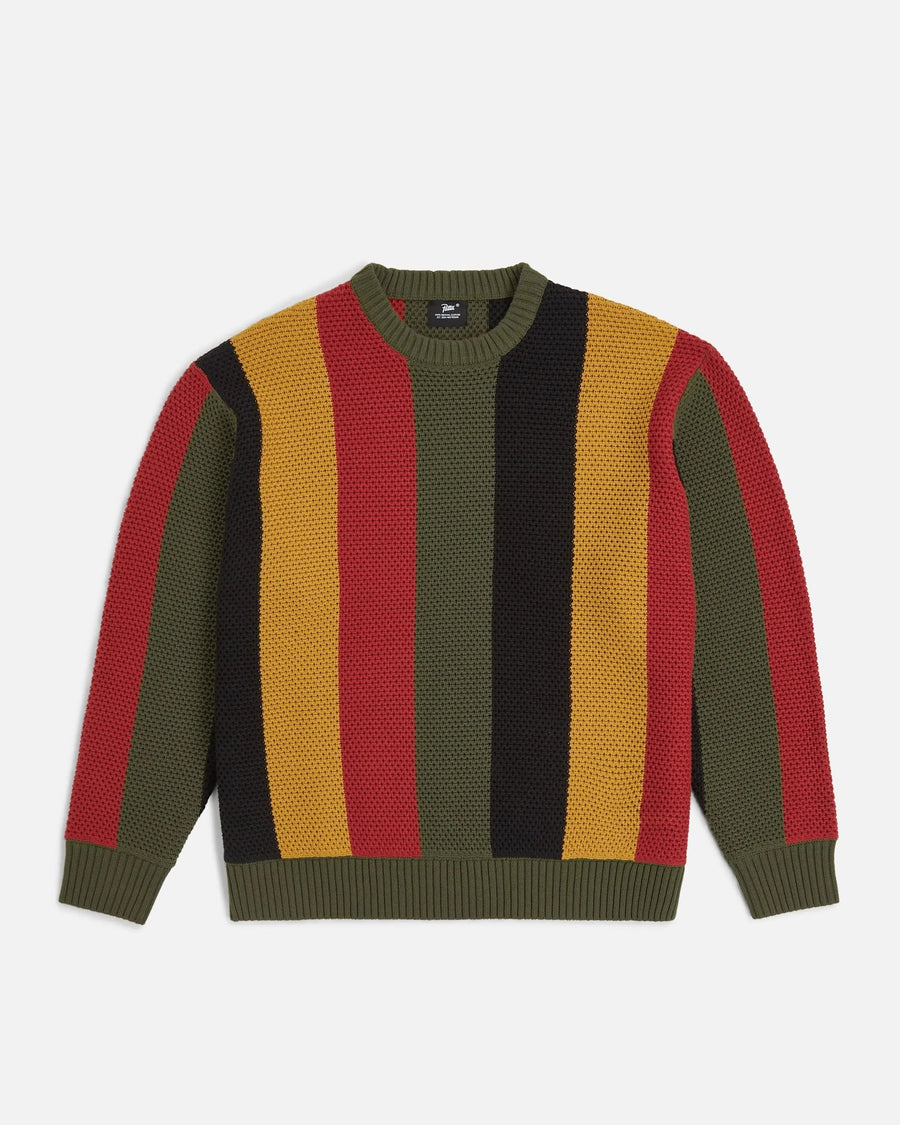 Patta Striped Honeycomb Knitted Sweater (Multi) - Patta