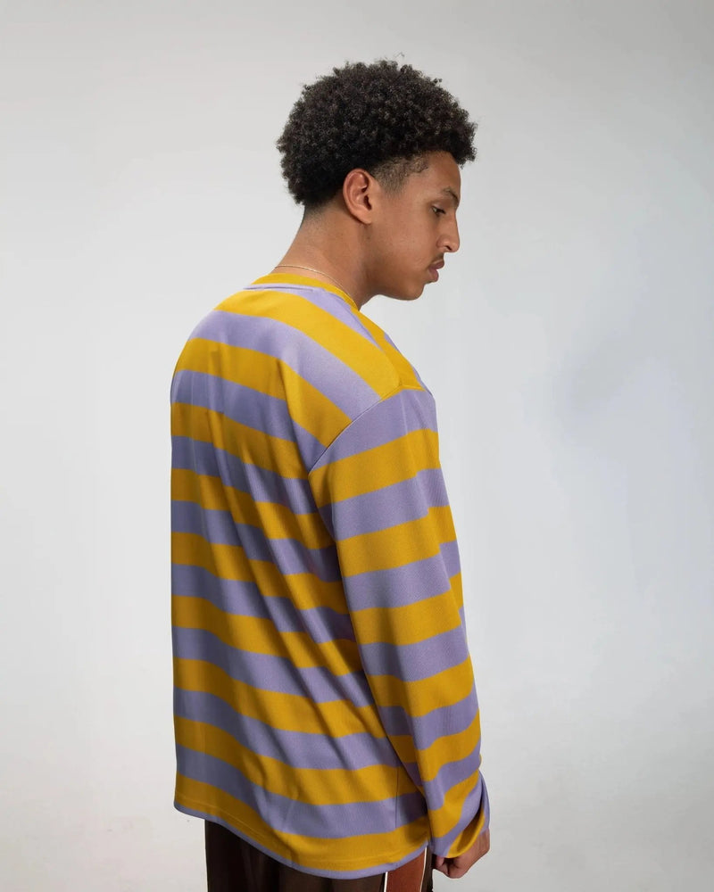 Patta Striped Longsleeve Football Jersey (Chalk Violet) - Patta