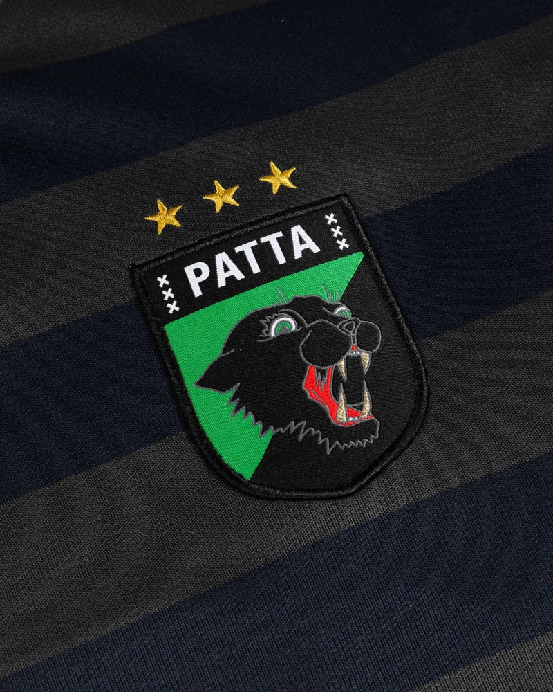 Patta Striped Longsleeve Football Jersey (Forged Iron) - Patta