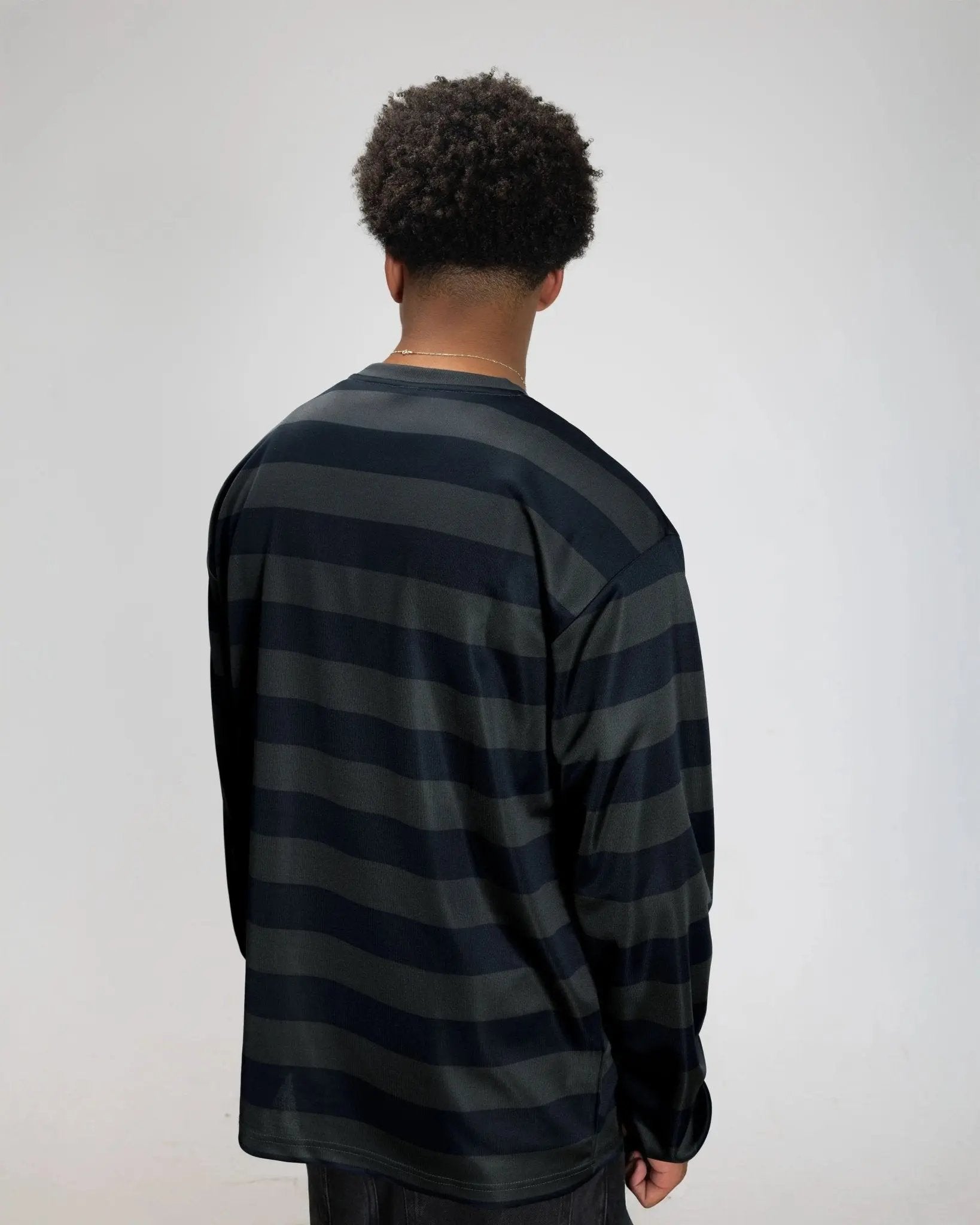 Patta Striped Longsleeve Football Jersey (Forged Iron) - Patta