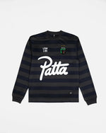 Patta Striped Longsleeve Football Jersey (Forged Iron) - Patta