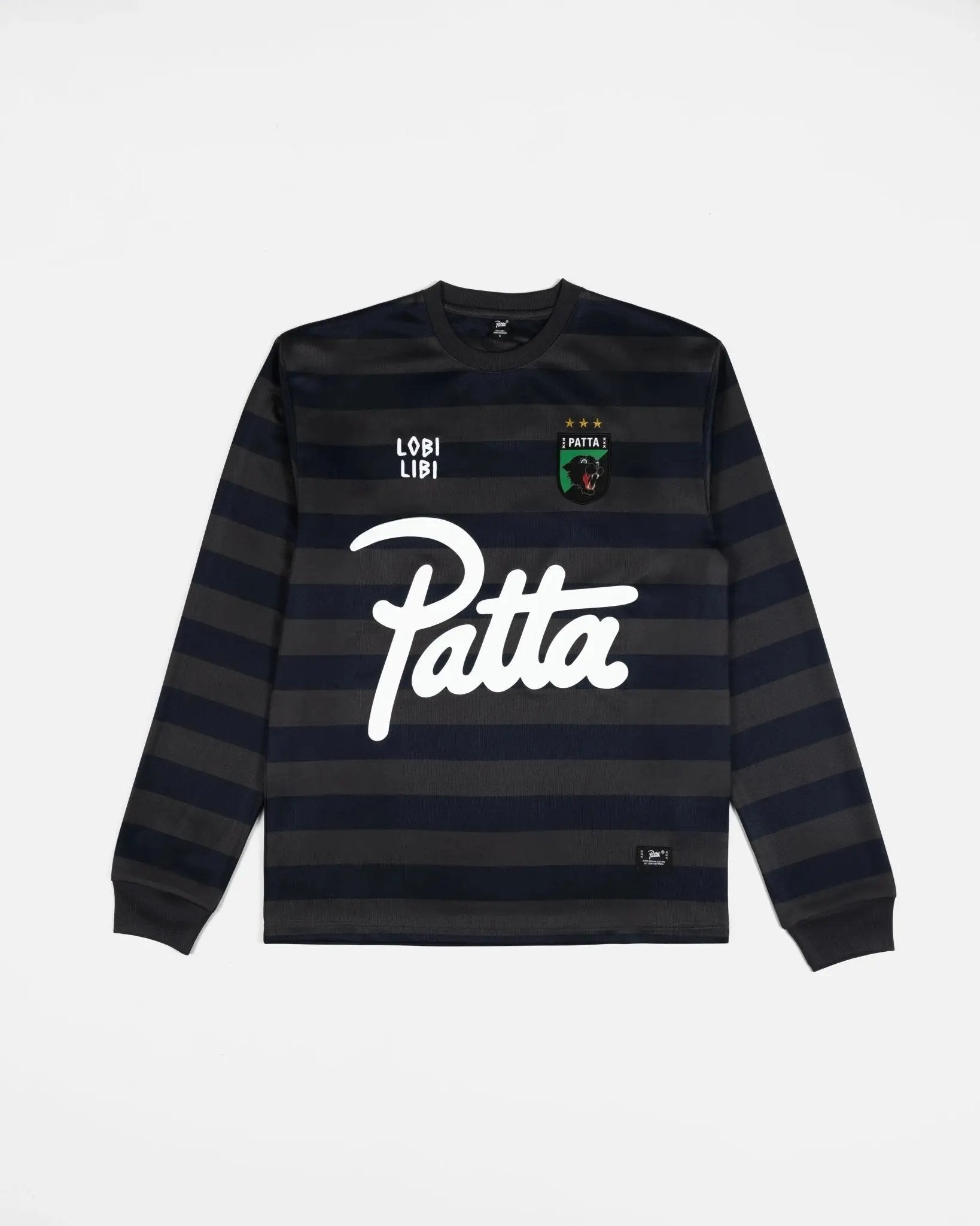 Patta Striped Longsleeve Football Jersey (Forged Iron) - Patta