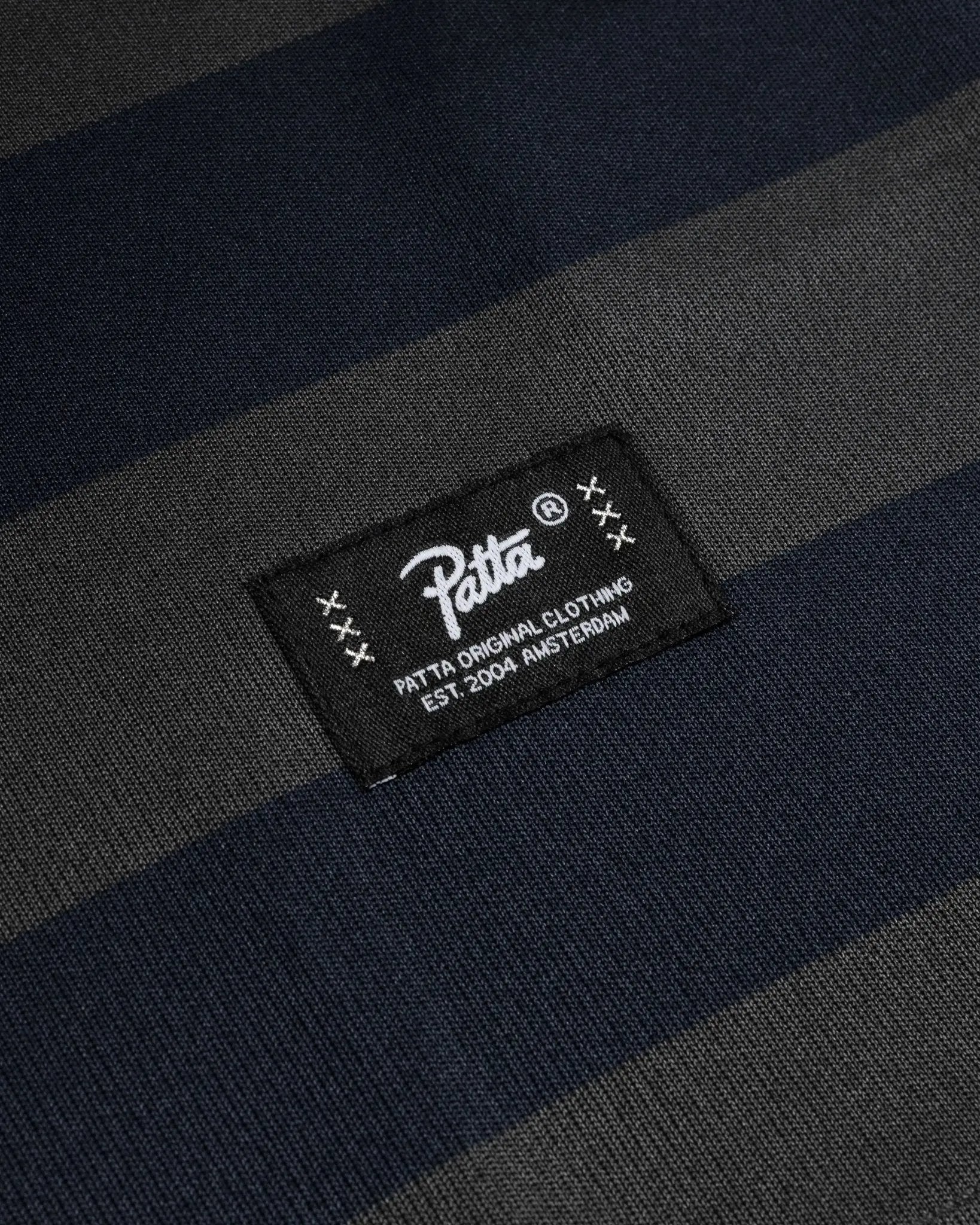 Patta Striped Longsleeve Football Jersey (Forged Iron) - Patta