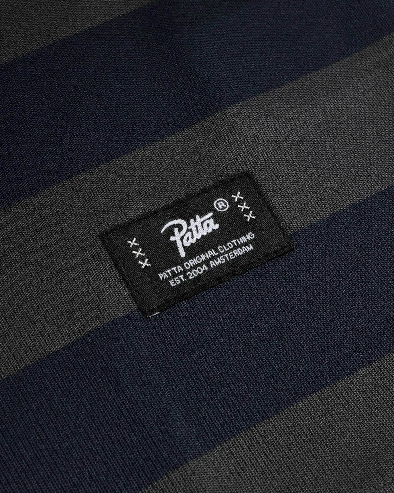Patta Striped Longsleeve Football Jersey (Forged Iron) - Patta