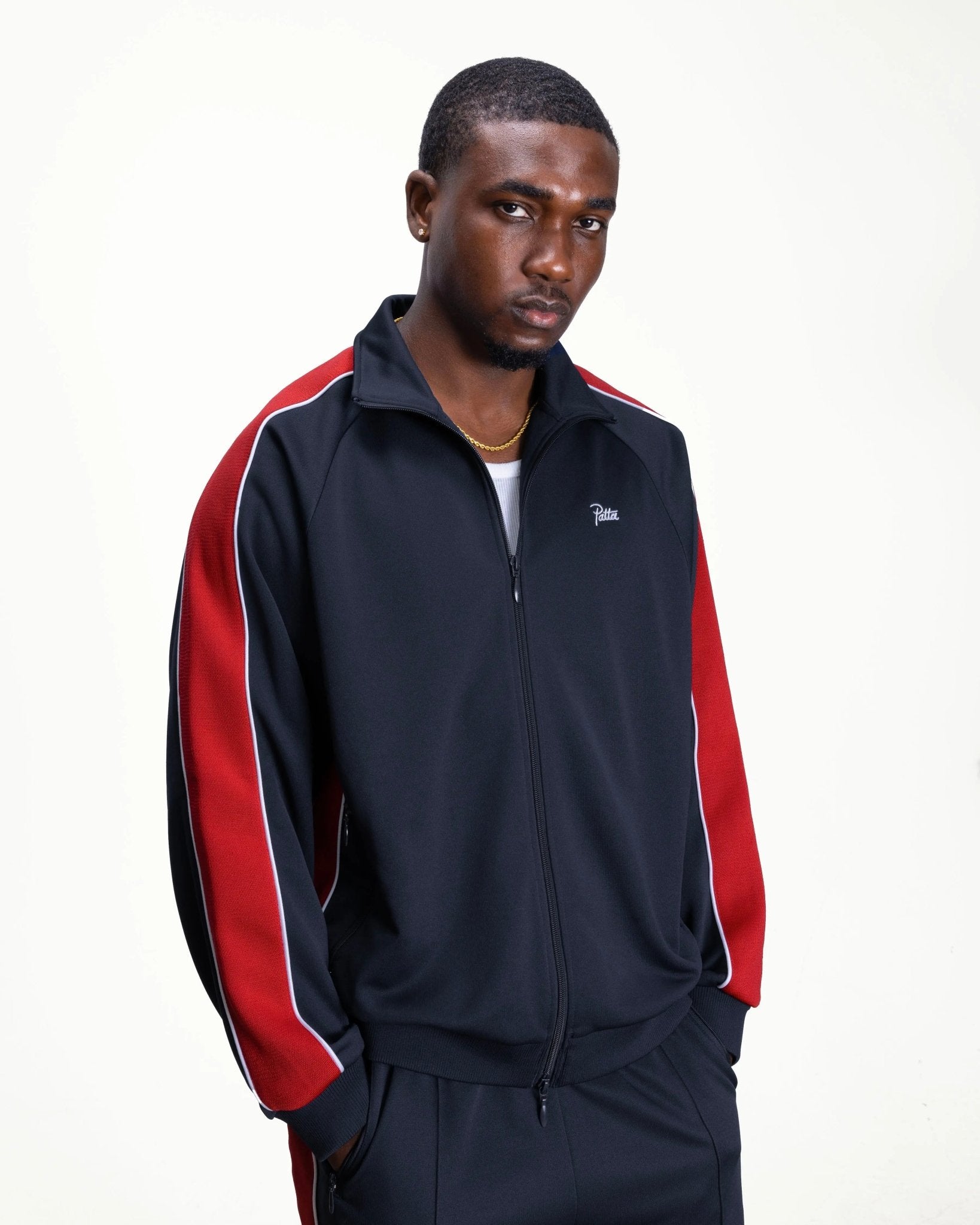 Patta Tricot Track Jacket (Black Iris) - Patta