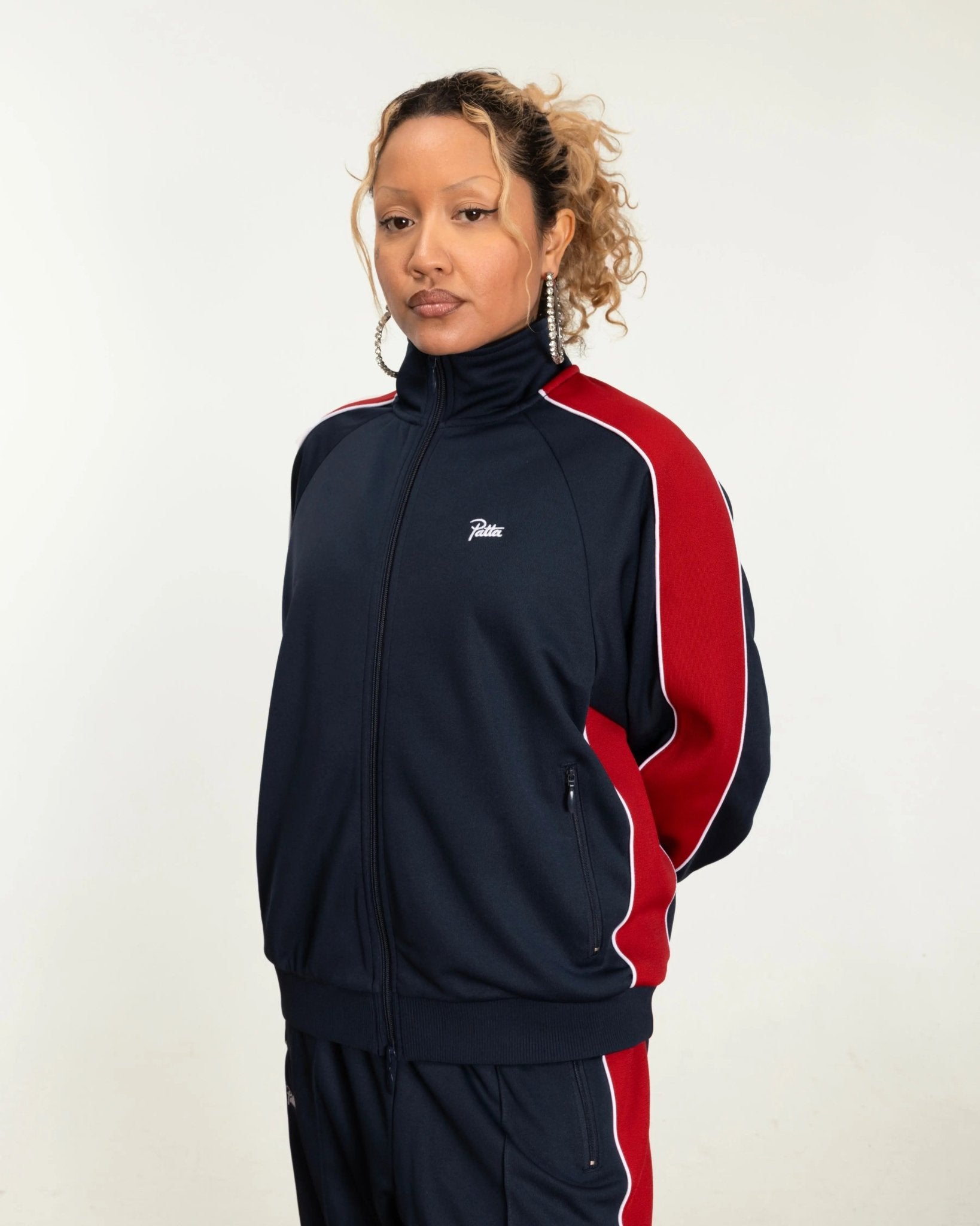 Patta Tricot Track Jacket (Black Iris) - Patta