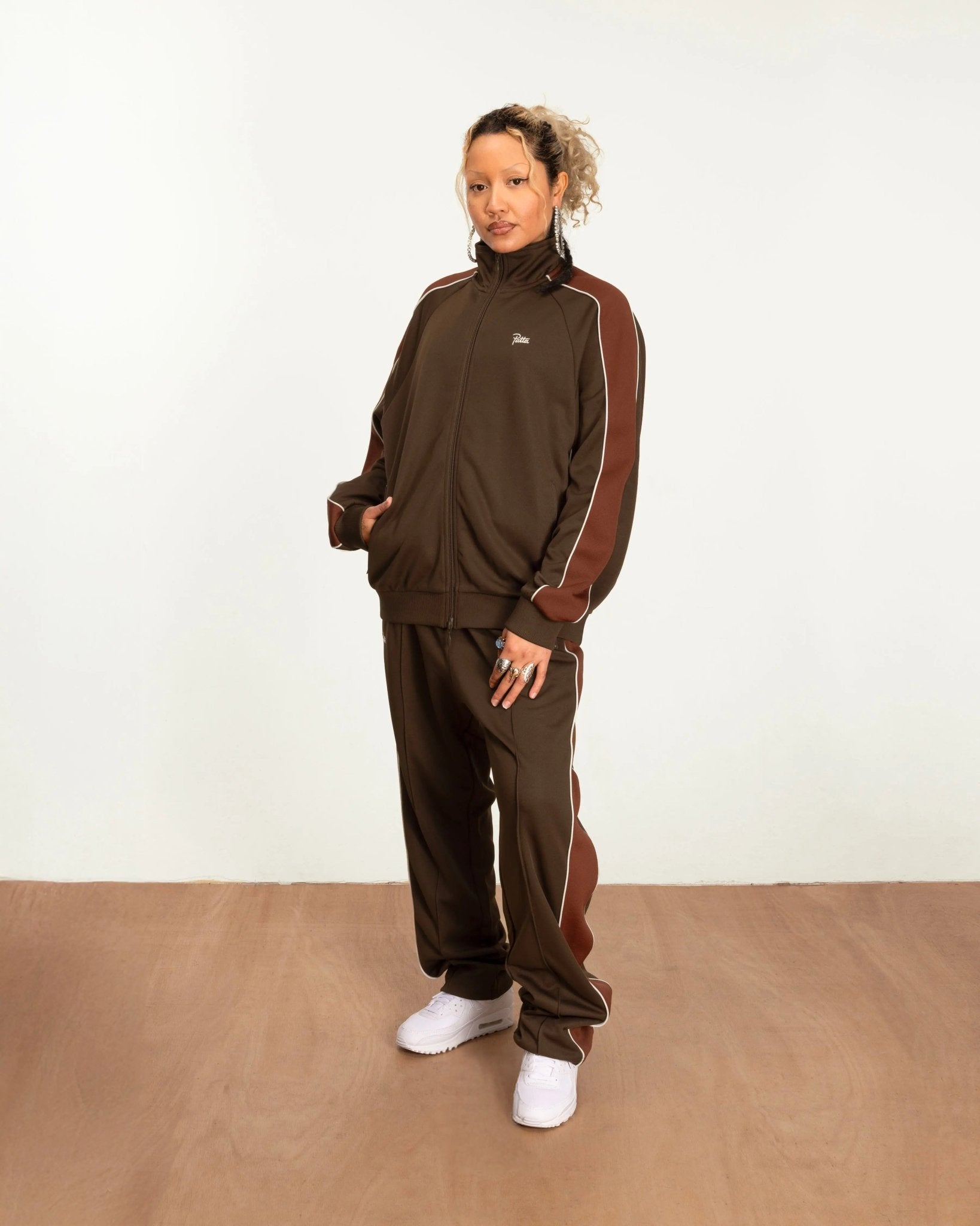 Patta Tricot Track Jacket (Chestnut) - Patta