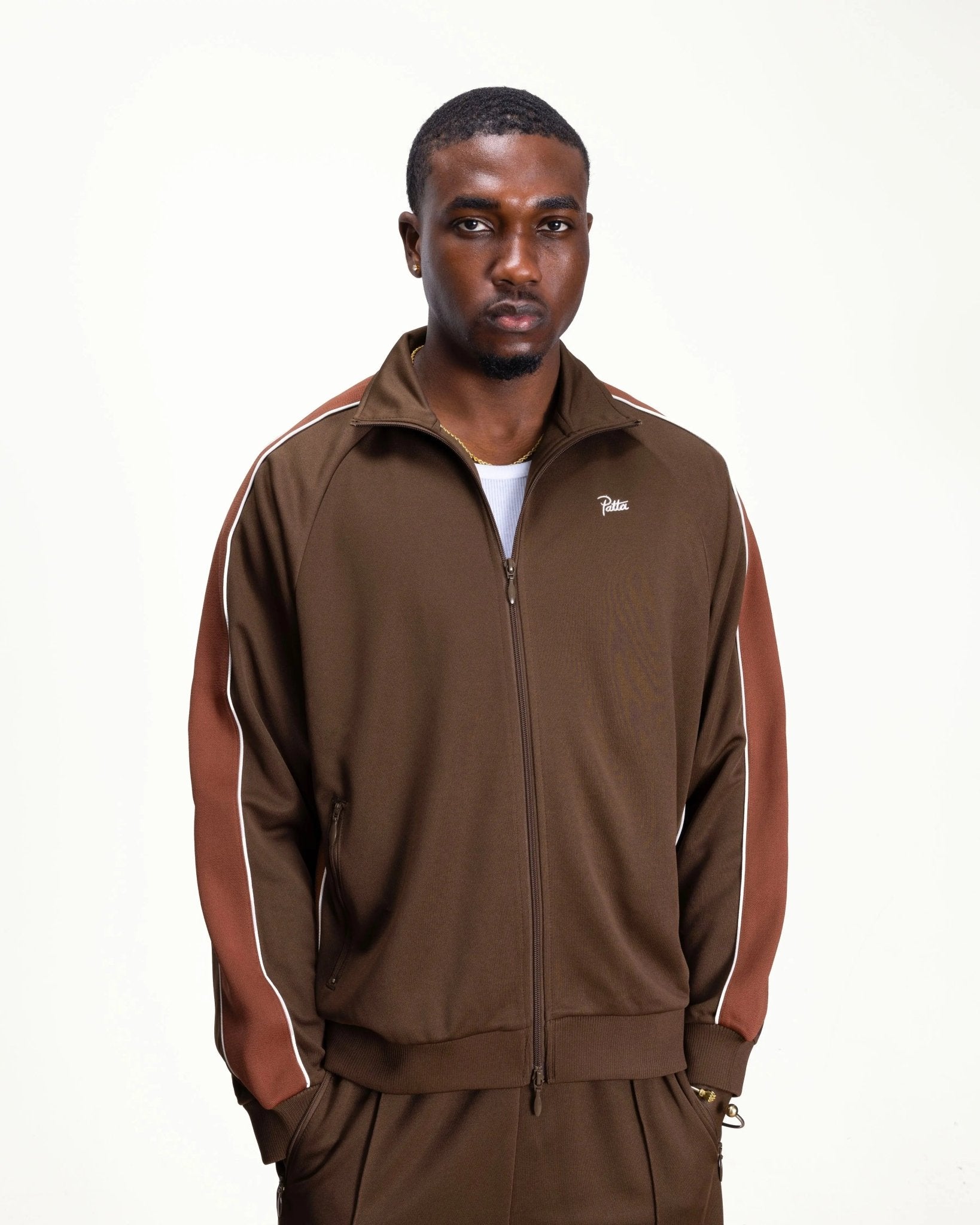 Patta Tricot Track Jacket (Chestnut) - Patta