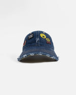 Patta Whole Lotta Labels Denim Cap (Light Blue Denim) - Patta