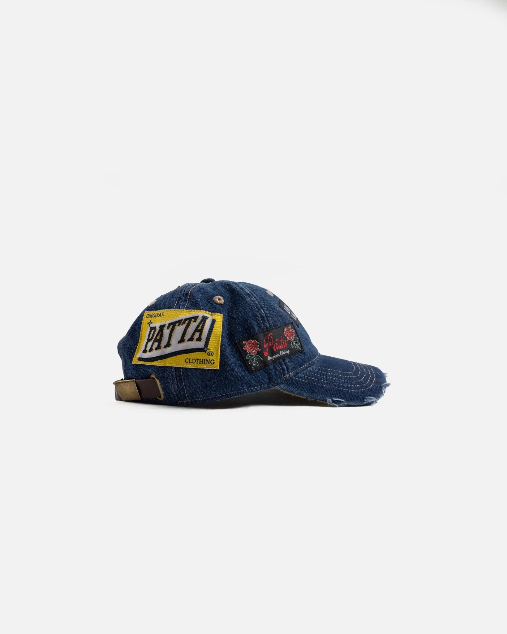Patta Whole Lotta Labels Denim Cap (Light Blue Denim) - Patta