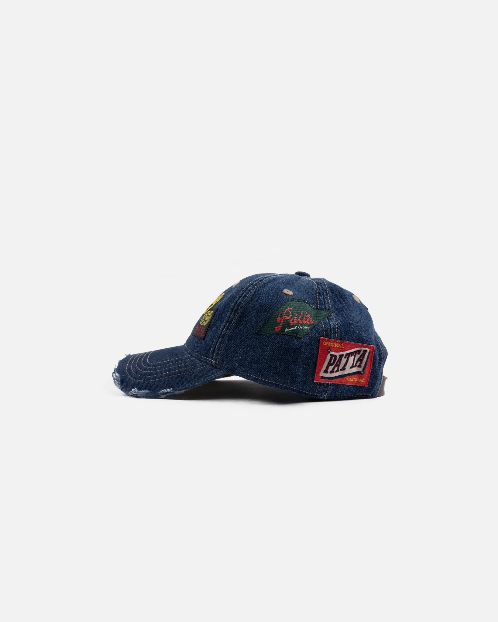 Patta Whole Lotta Labels Denim Cap (Light Blue Denim) - Patta