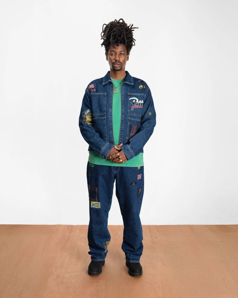 Patta Whole Lotta Labels Denim Jacket (Light Blue Denim) - Patta