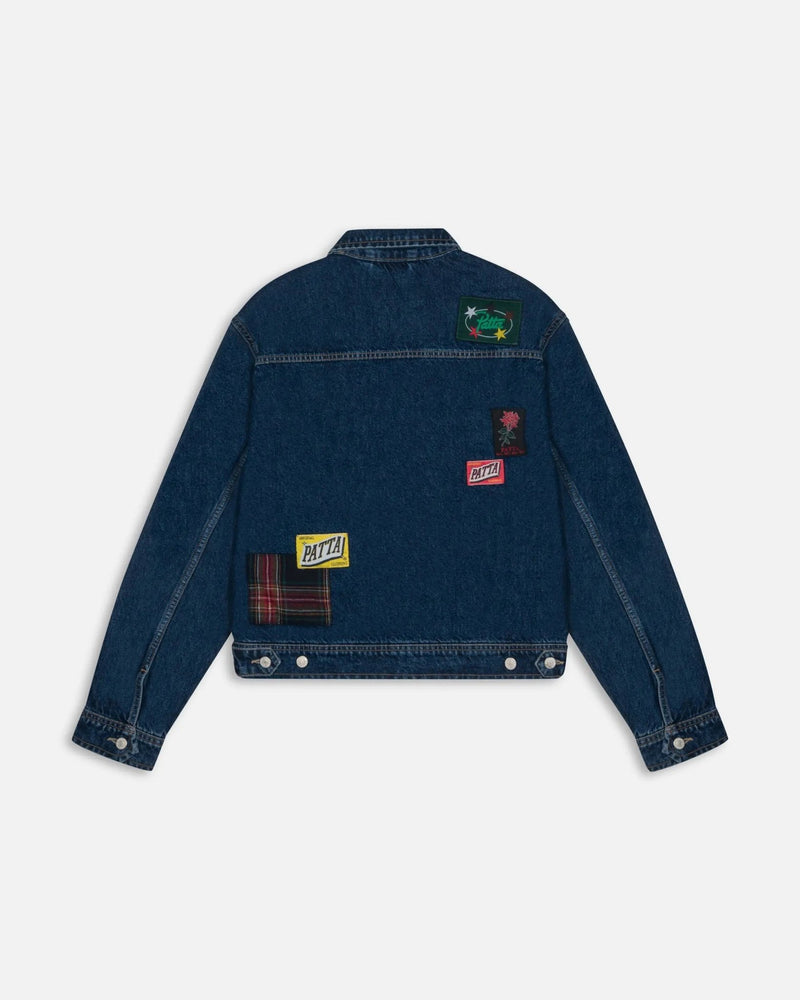 Patta Whole Lotta Labels Denim Jacket (Light Blue Denim) - Patta