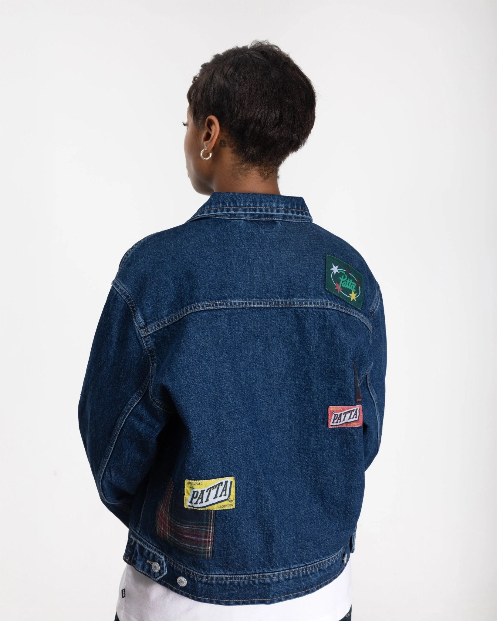 Patta Whole Lotta Labels Denim Jacket (Light Blue Denim) - Patta