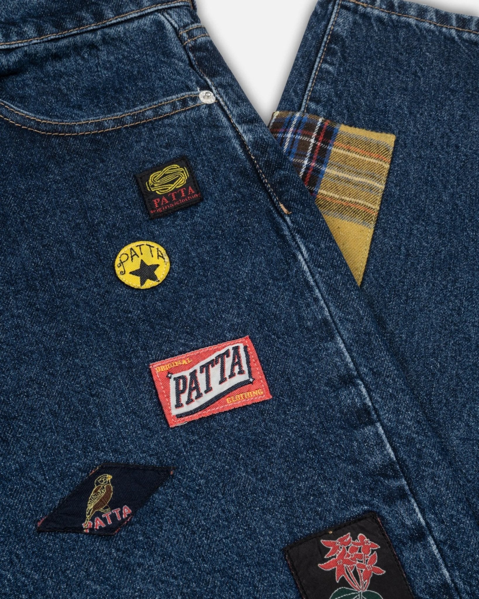 Patta Whole Lotta Labels Denim Pants (Blue Denim) - Patta