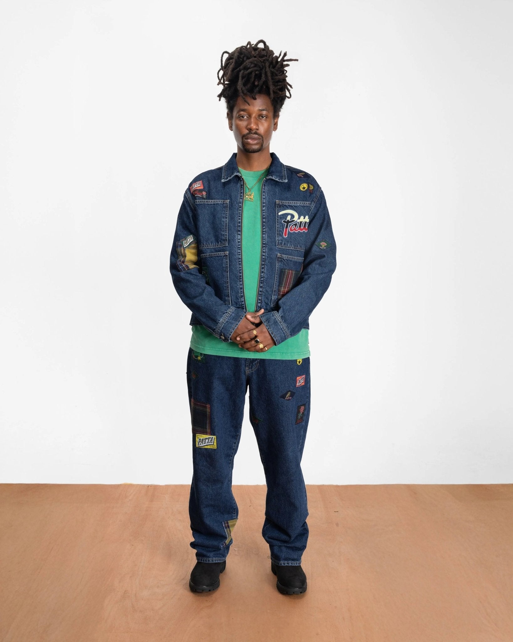 Patta Whole Lotta Labels Denim Pants (Blue Denim) - Patta