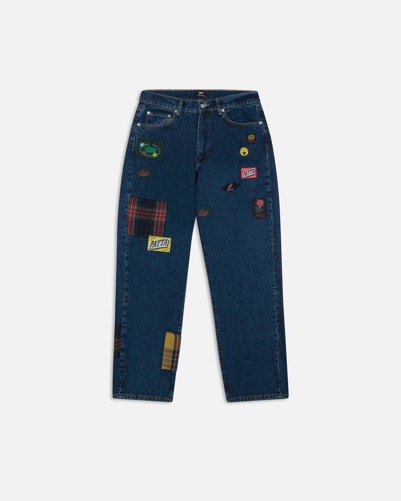 Patta Whole Lotta Labels Denim Pants (Blue Denim) - Patta