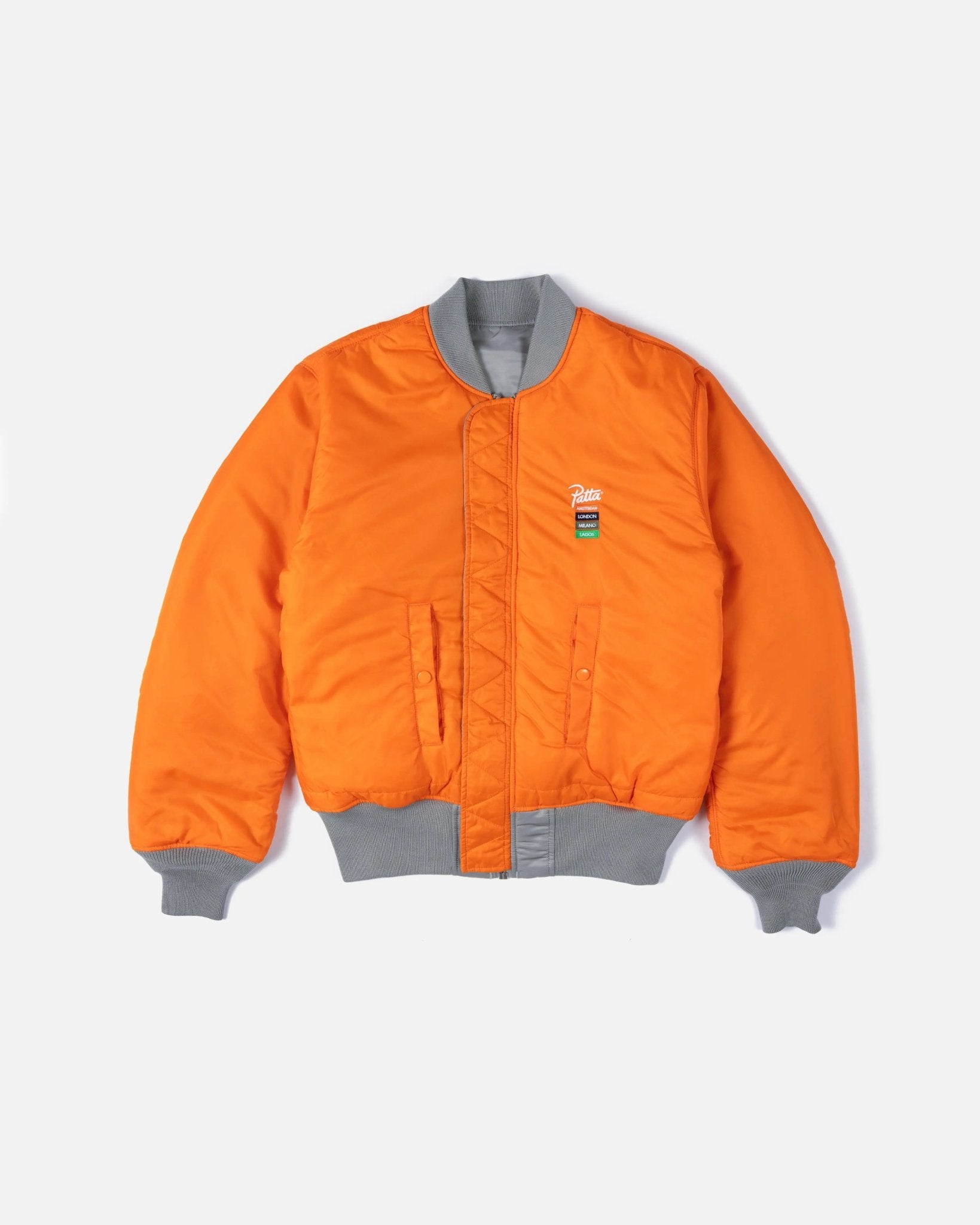 Patta x Alpha Industries MA - 1 Celebration Jacket (Silver/Orange) - Patta
