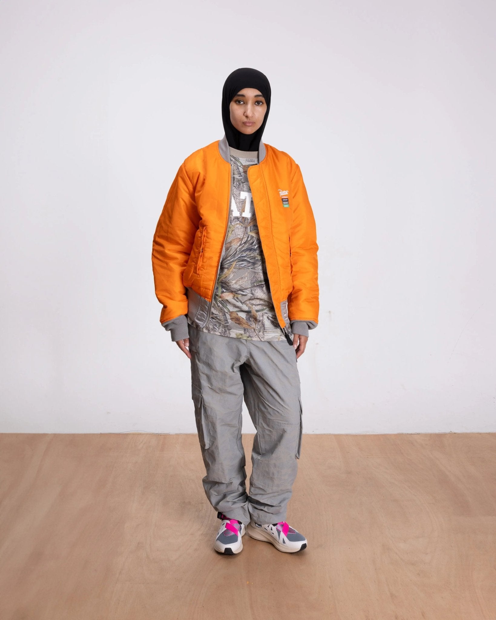 Patta x Alpha Industries MA - 1 Celebration Jacket (Silver/Orange) - Patta