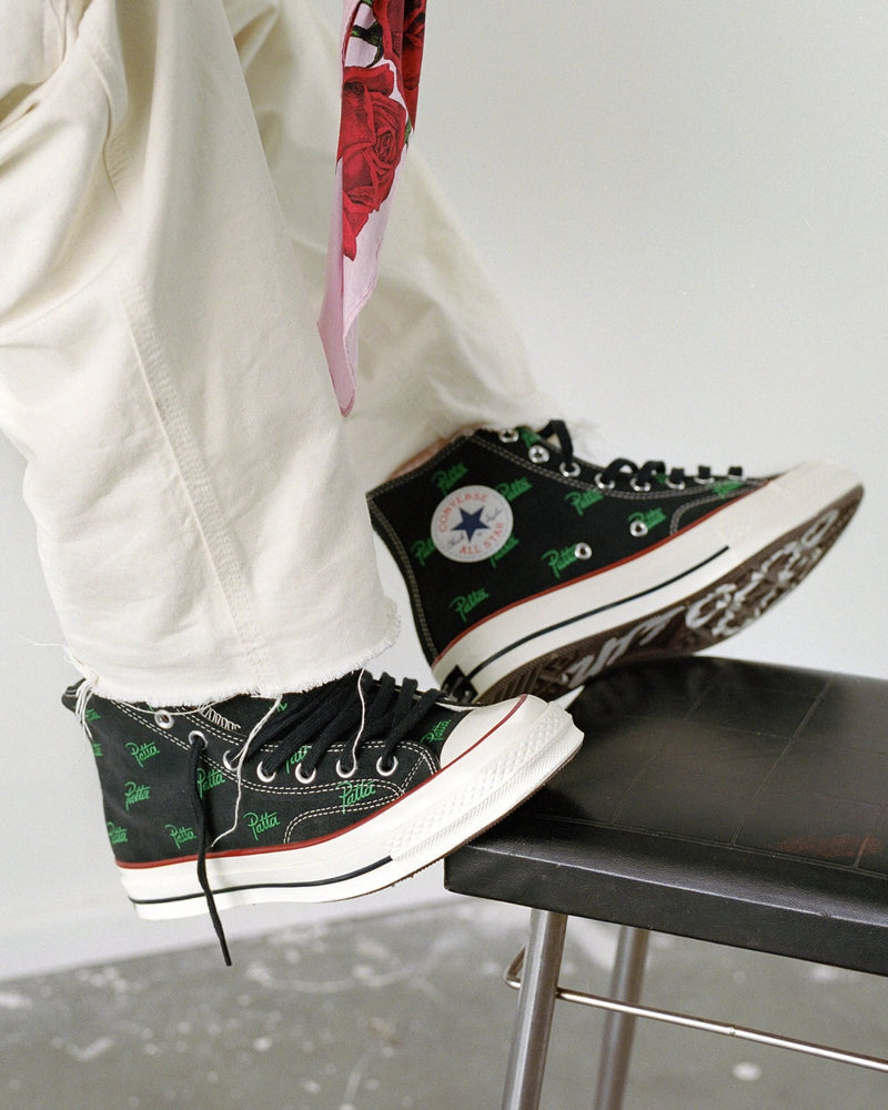 Patta x Converse Chuck 70 Hi (Black/Jolly Green) - Patta